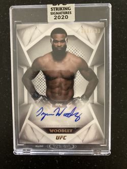 Tyron Woodley UFC TOPPS strikings autographed Card