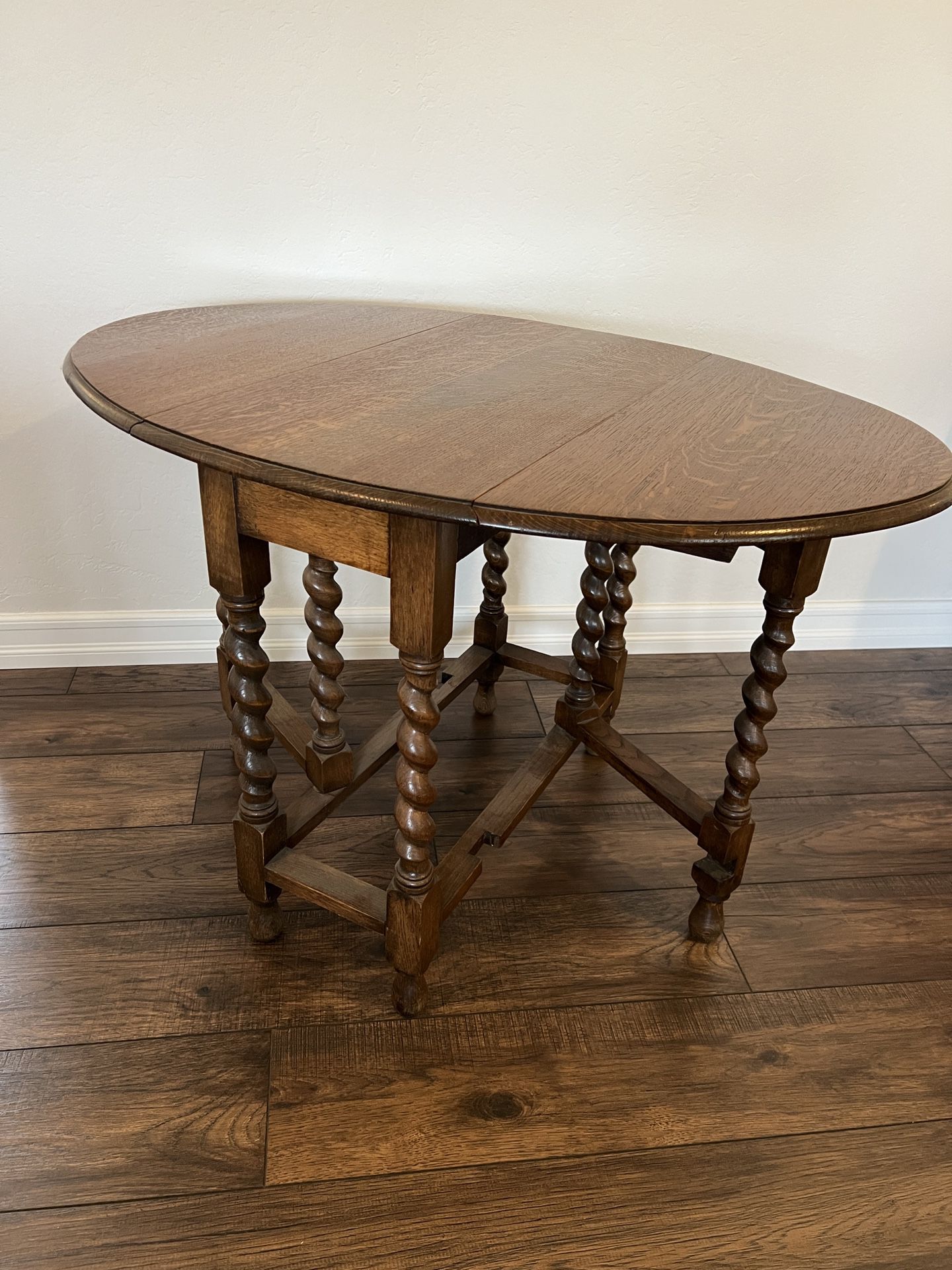 Antique Oak Drop Leaf Table