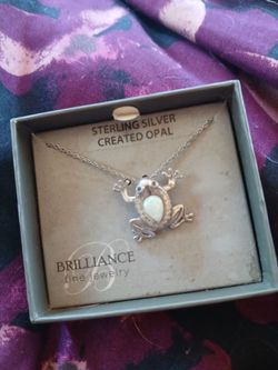 Sterling Silver Frog Necklace