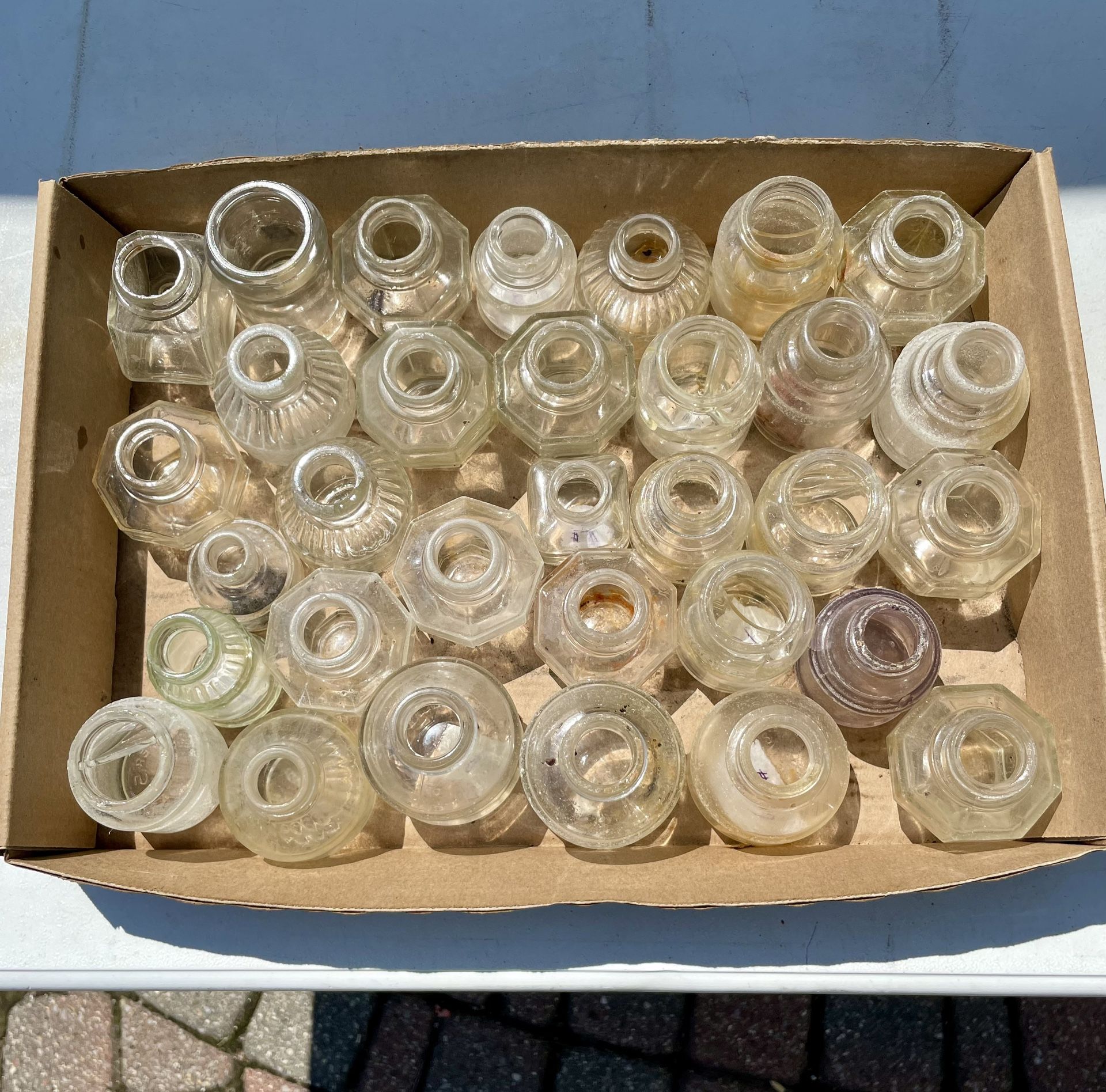 Antique Ink Bottle Collection / (60) Total