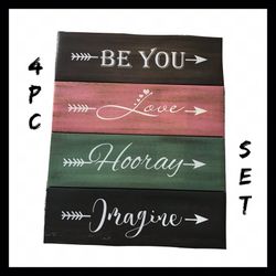 NWT Inspiring 4Pc Canvas Wall Art Set