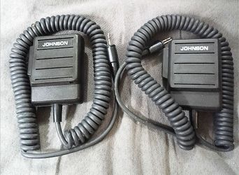 Johnson CB Radio Palm Microphone Handheld Mic Coiled Cord