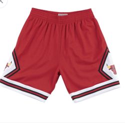 Chicago Bulls Hardwood Classics Mitchell & Ness Red NBA Shorts Mens Size LG