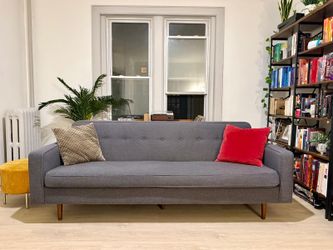 Kardiel Niemeyer Mid Century Modern Grey Couch