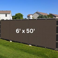 Privacy Fence Screen 6 x 50 FT Fencing Cover, Brown
