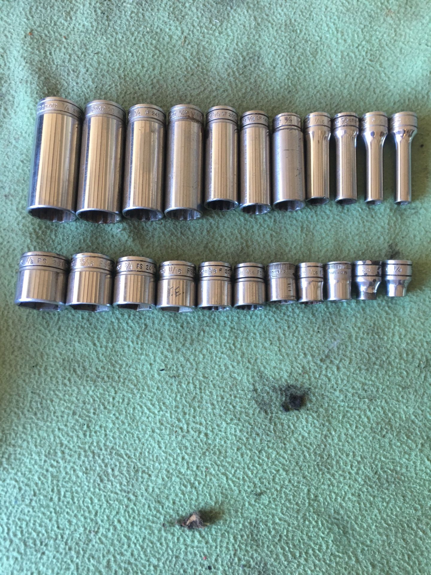 Snap On Sae 3/8” Drive Deep And Shallow Sockets