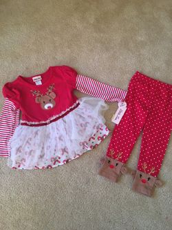 NWT deer tutu dress 2 pcs set size 3T 4T
