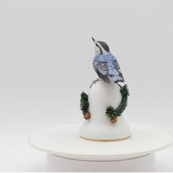 Franklin Mint Birds Bell-Porcelain "The Nuthatch"  Peter Barrett