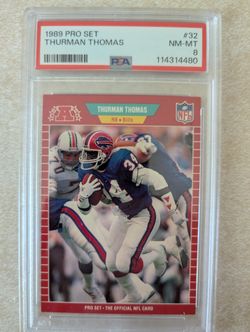 1989 Pro Set Thurman Thomas PSA 8 