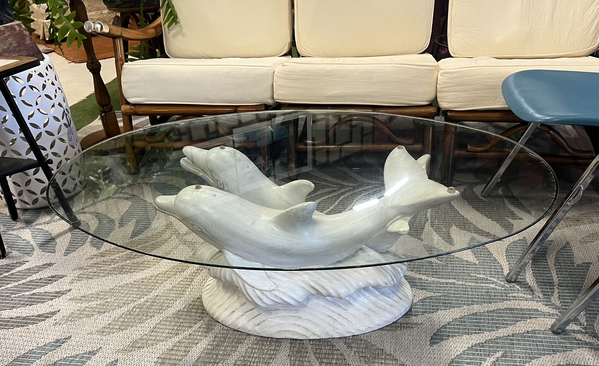Vintage Dolphin Coffee Table