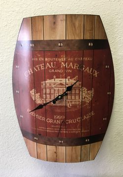 20x15 Battery Operated Wall Clock -Vintage Barrel Design