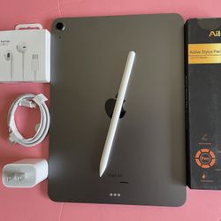 Apple IPad Air 5th Generation (10.9” Liquid Retina/ M1 chip / 2022 Model) 64GB with pen, keyboard case & Accessories (256gb $499)