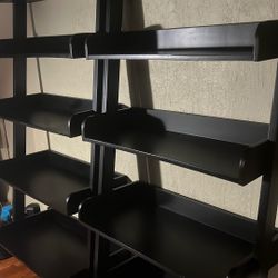 Dark brown ladder shelves(price for set)TWO AVAILABLE good condition
