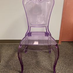 Clear Acrylic Chair Purple
