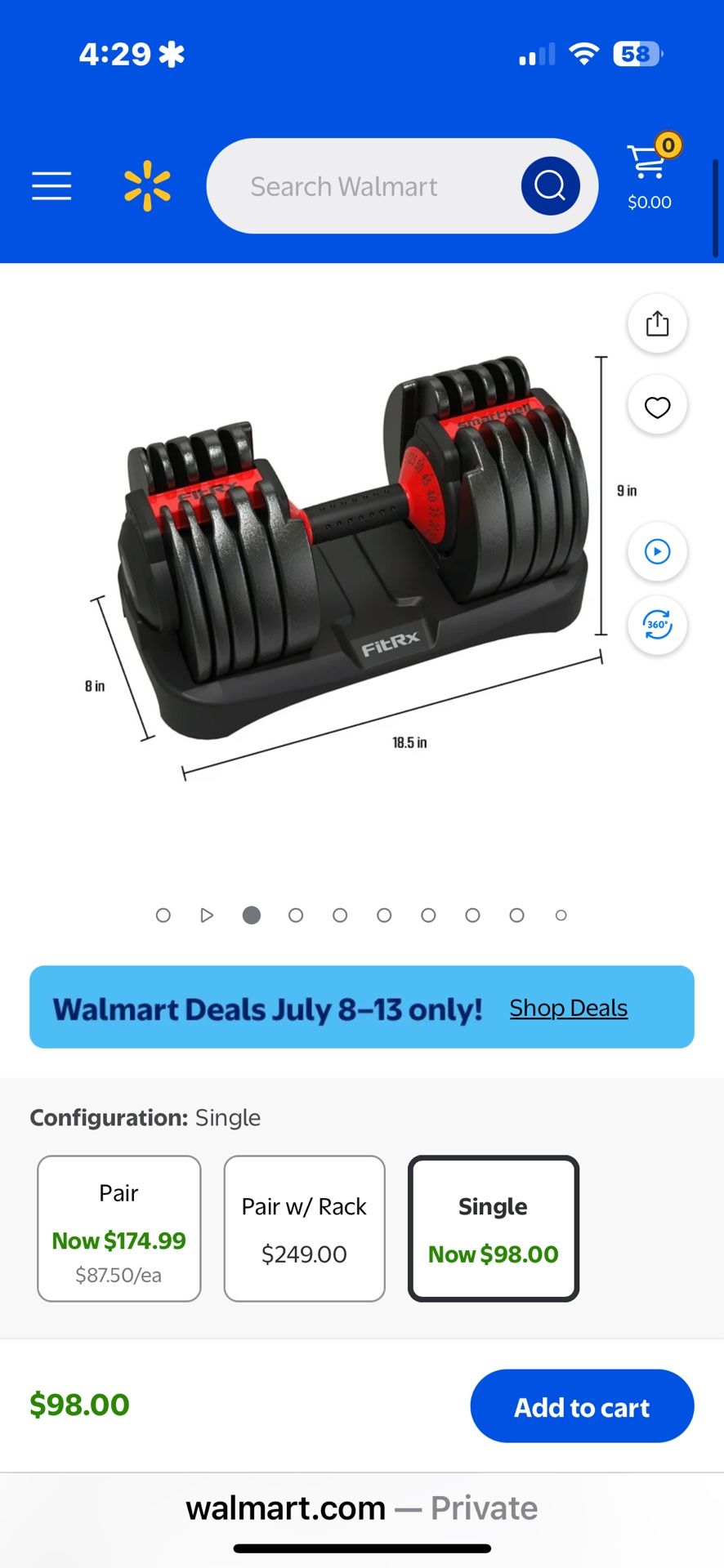 Adjustable Dumbbell