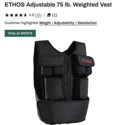 ETHOS Adjustable 75 lb. Weighted Vest