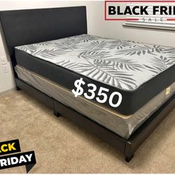 Brand New Queen Size Bed With Mattress & Box Spring | Pay After Delivery 🚚