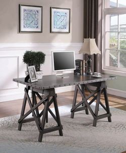 Brand New Galvanized Grey Adjustable Desk