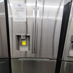 Open Box Counter Depth MAX Stainless Steel Refrigerator With One Year Warranty 
