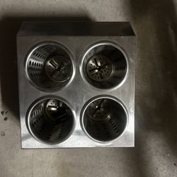 Winco 4 Compartment Stainless Steel Utensil Holder / Organizer – Commercial Grade 