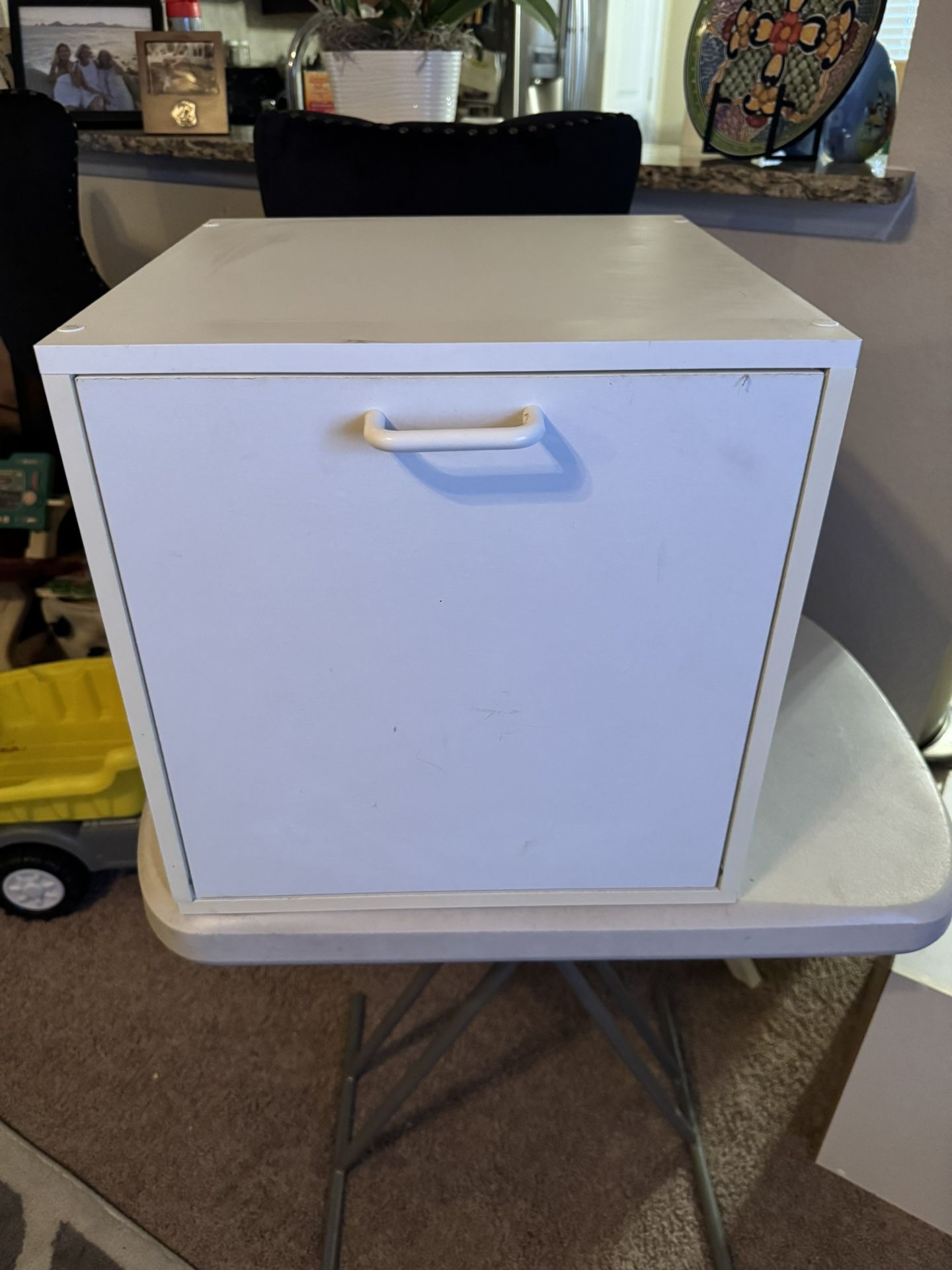 White Cube Drawer With Handle
