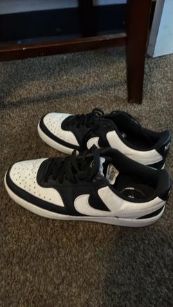 Nike court vision low black and white