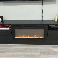 Tv Console With Fireplace 