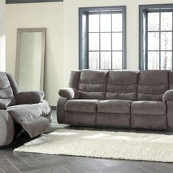 Tulen Gray Reclining Living Room Set

