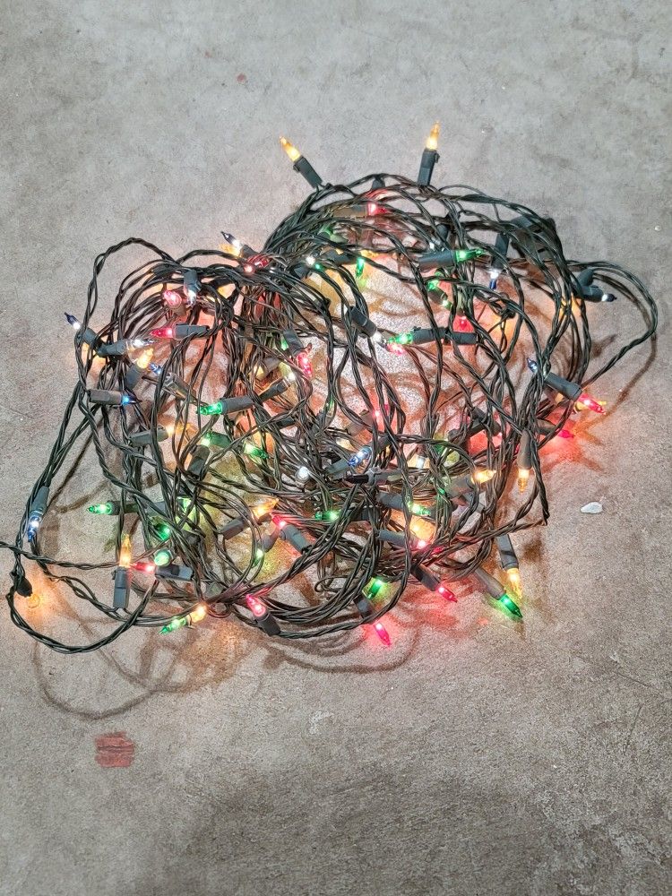 Christmas Lights Set of 100 Multicolor Indoor/Outdoor
