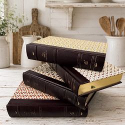 Vintage Oxmoor House Antique American Cookbooks Set of 4 Leather Bound 1984-85