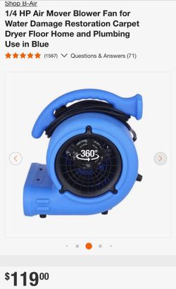 B-Air Vent VP 25 air mover high velocity fan
