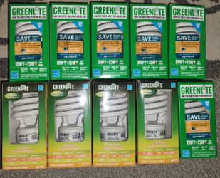 Spiral CFL 19w Soft White (75w Incandescent)  Long Life Light Bulbs Lot Of 10. 27k
