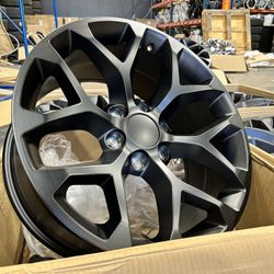 (4) 20" MATTE BLACK Snowflake STYLE REP Wheels for Chevy Silverado Tahoe GMC Sierra Yukon