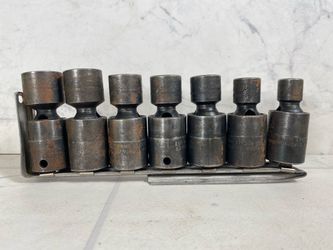 Snap-On 207IPFM 7pc 3/8" Drive Metric Deep Impact Swivel Socket Set 6-Point (A1G007704)