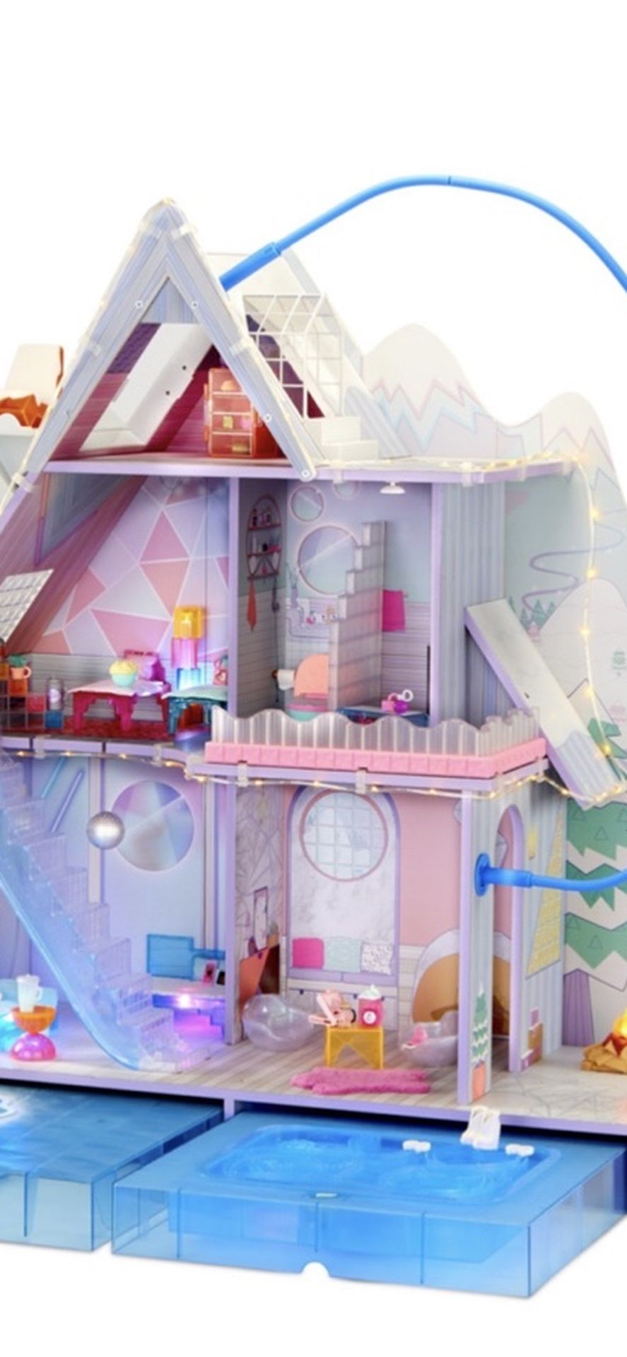 LOL OMG doll winter cabin chalet wood NEW in box kids girls dolls play toddler