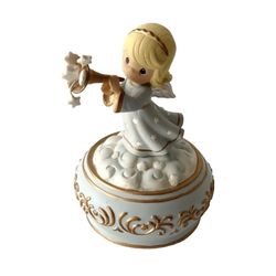 Precious Moments "Share The Gift of Love" Musical Figurine - Trumpeting Angel 