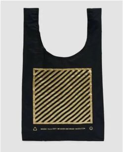 BAGGU Standard Eco Bag Metallic Black Gold