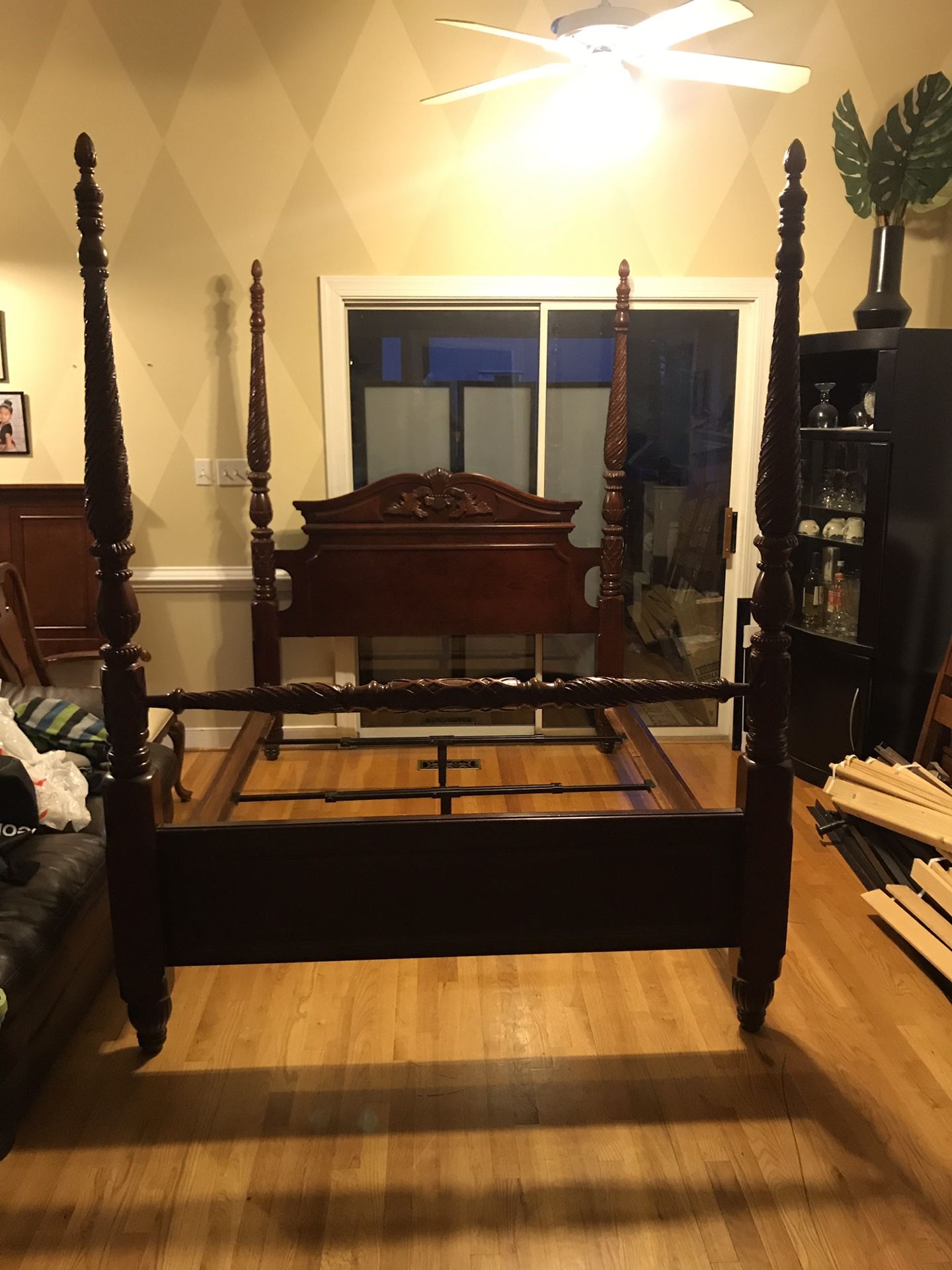 Beautiful queen size solid wood bed frame for sale