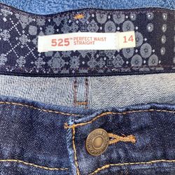 Women's Levi's 525 Perfect Waist Straight Leg Jeans Size 14