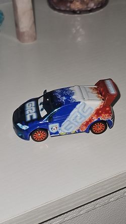 Disney Cars Raoul Caroule GRC Diecast Toy Car Red White Blue