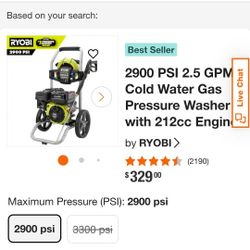 Ryobi Gas Pressure Washer