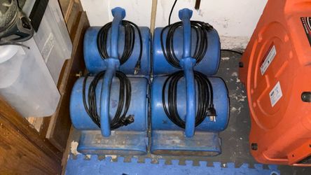 Set of 5n Blue Air Mover Blower Fans