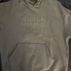 Teal-gray Essentials Fear Of God Hoodie