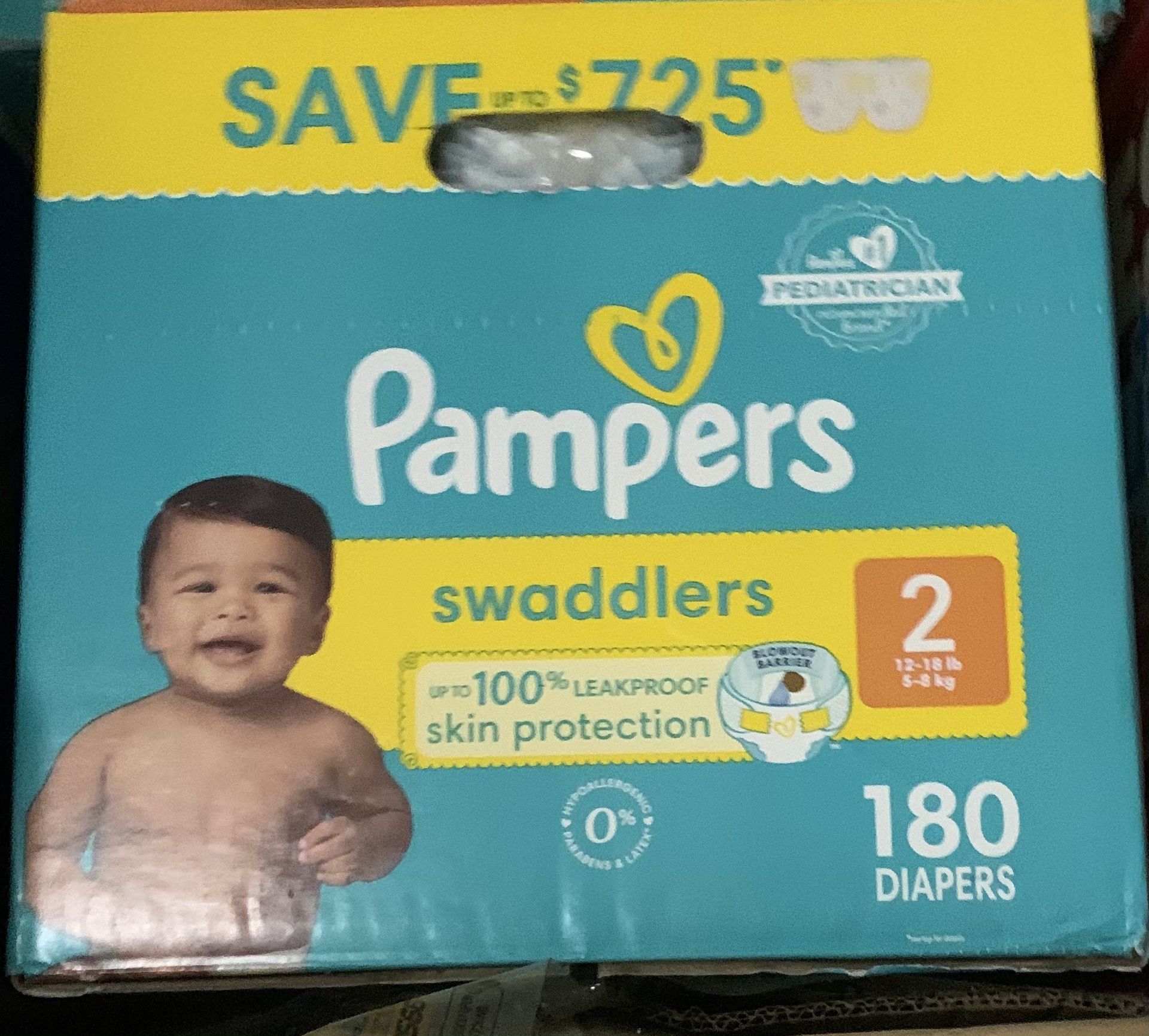 Pampers Swaddlers Size 2 /180
