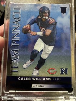 Caleb Williams/ Drake Maye duel Team Pinnacle Rookie NFL Trading Card