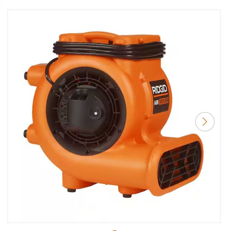 NEW IN BOX RIDGID 1625 CFM 3 Speed 3 Positions AM2287 Air Mover Blower Fan with Daisy Chain Capability for Water Damage Restoration