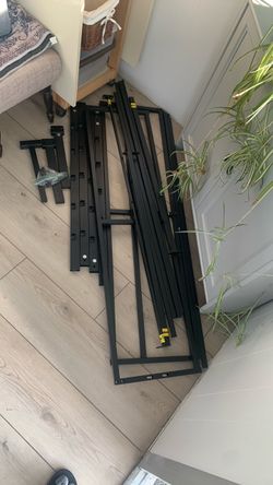 Black Metal Bed Frame Disassembled