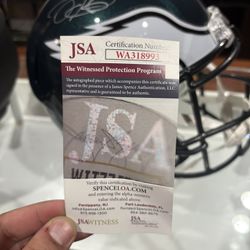 Autographed Eagles Helmet