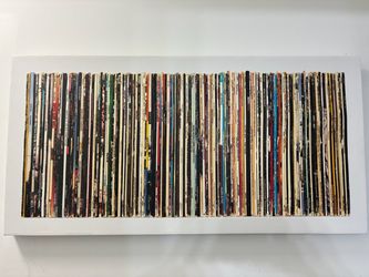 Vinyl Record Spines Canvas Wall Art