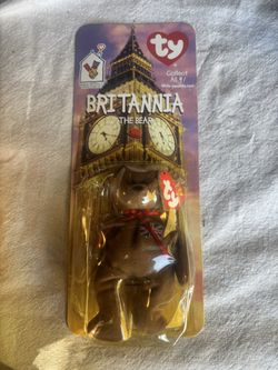 2 Ty Britiannia Bear rare 1993 and Oakbrook Tags
